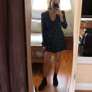 Zara polka dot wrap romper